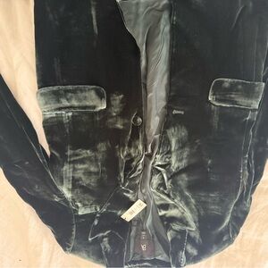 Banana Republic Green Velvet Blazer